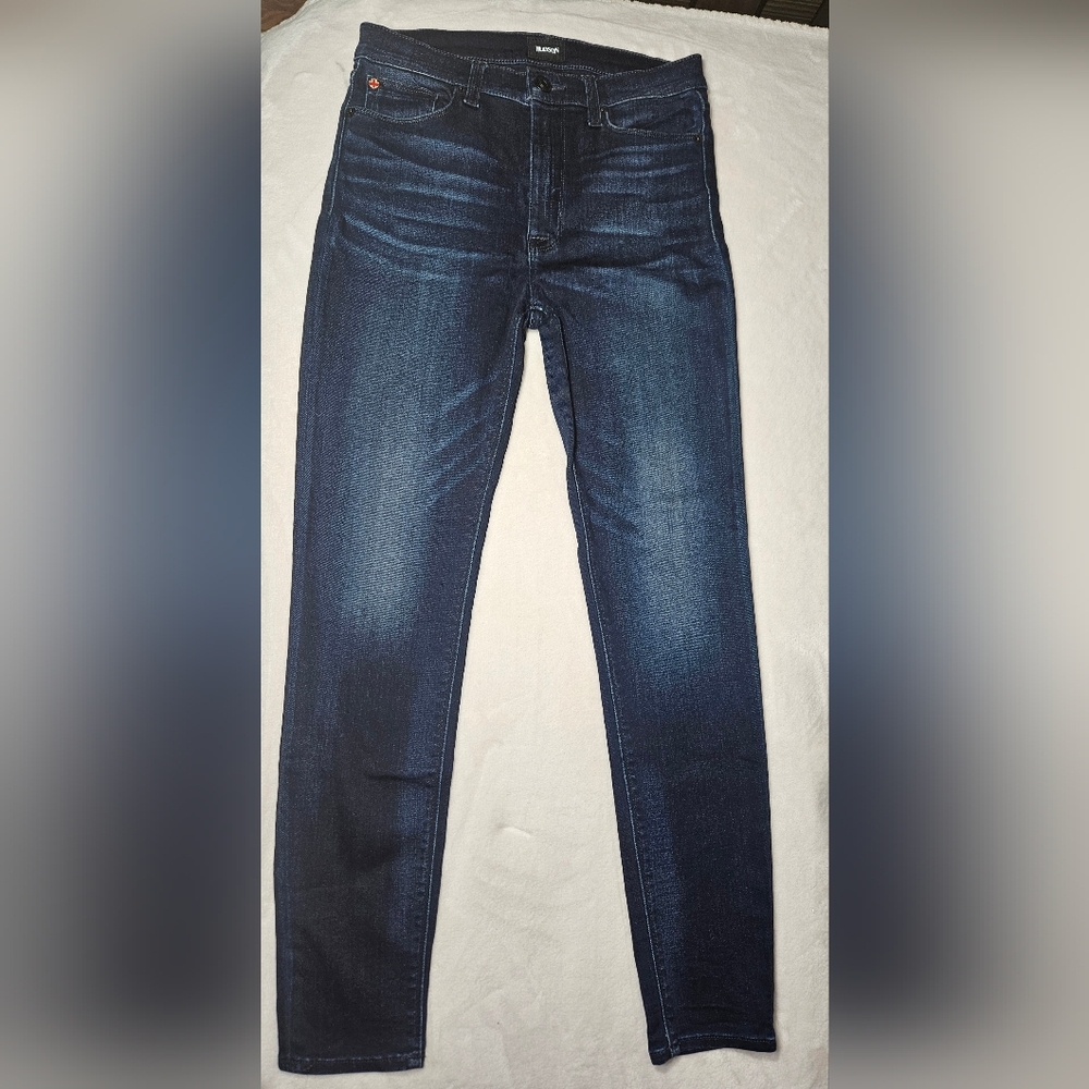Hudson Barbara Super Skinny  Dark Blue Litgh Wash Jeans